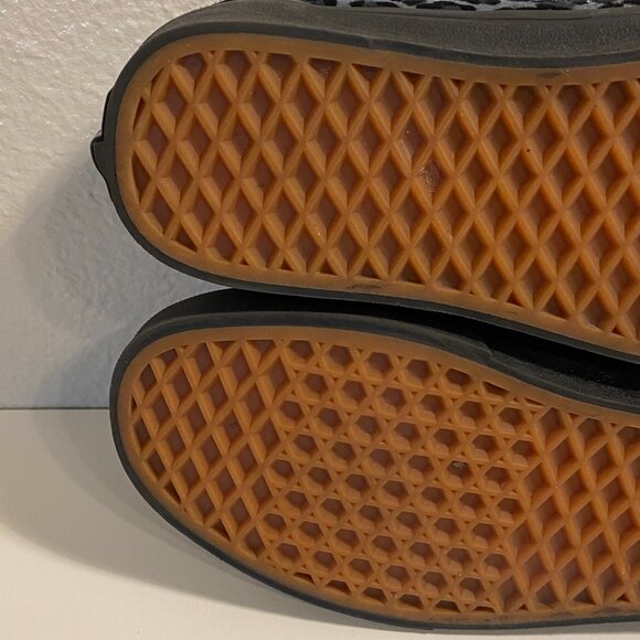 Vans Black and Blue Leopard Print Sneakers - Picture 8 of 10